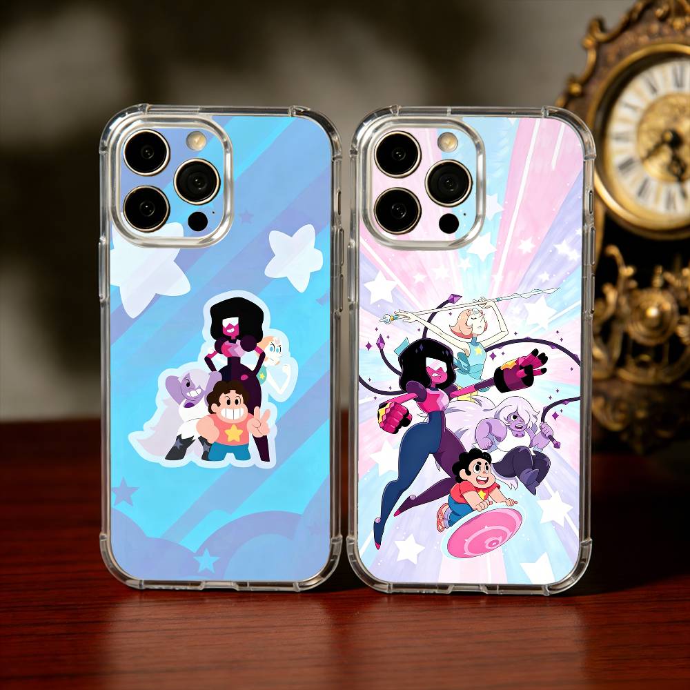 Cartoon Warm S-Steven U-Universe Phone Case For iPhone17,16,15,14,13Pro Max,us,Soft Silicone Transparent Cover