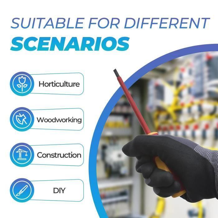 Gants De Travail - Mustbau - N1705 - Écran Tactile - Résistants À l'Abrasion - Taille XL