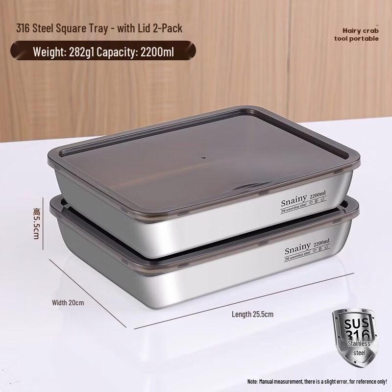 

ZISIZ 316 Stainless Steel Food Storage Container