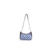 Blue Denim Pattern Armpit Bag, Simple Fashion Plaid Printing Shoulder Handbag, a Women's Bag Trend