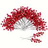 Rote Beerenzweig Kirsch-Simulation Kleine Rote Frucht Dekoration, Hochzeits-Valentinstags-Blumen-Accessoires Weihnachtsdekorationen