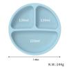 Prato de jantar infantil de silicone com ventosa, tigela de comida complementar para bebês e crianças pequenas, com compartimentos integrados