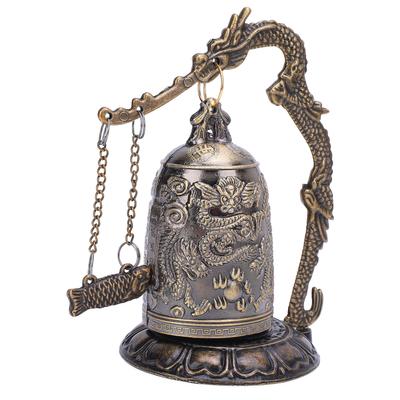 Drachenschloss Glocke Antik Bronze Geschnitzt Galvanisiert Legierung Drachenglocke Ornament für Heimdekoration