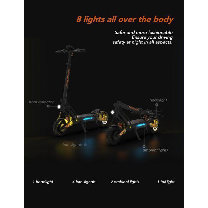 Kukirin G2 Master - Scooter Électrique - Batterie 52V 20,8Ah - Moteur 1000W X 2 - Neus 10 Pouces - Autonomie 70 Km - Max 60km/h