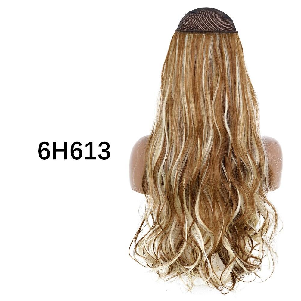 MERISIHAIR Clip-less Synthetic Hair Extensions Invisible Line Hairpiece 16 22 32 Inches Natural Black Brown Blonde for Women