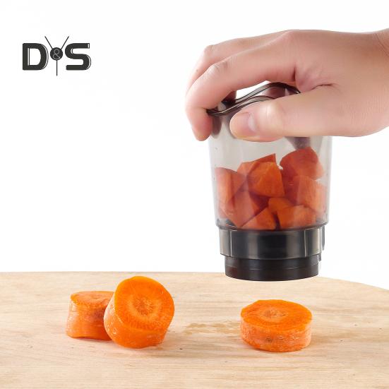 Gemüseschneider, Würfeln und Schneiden, Küchenmaschine für Obst und weiches Gemüse, platzsparender manueller Küchenschneider mit Edelstahlklingen