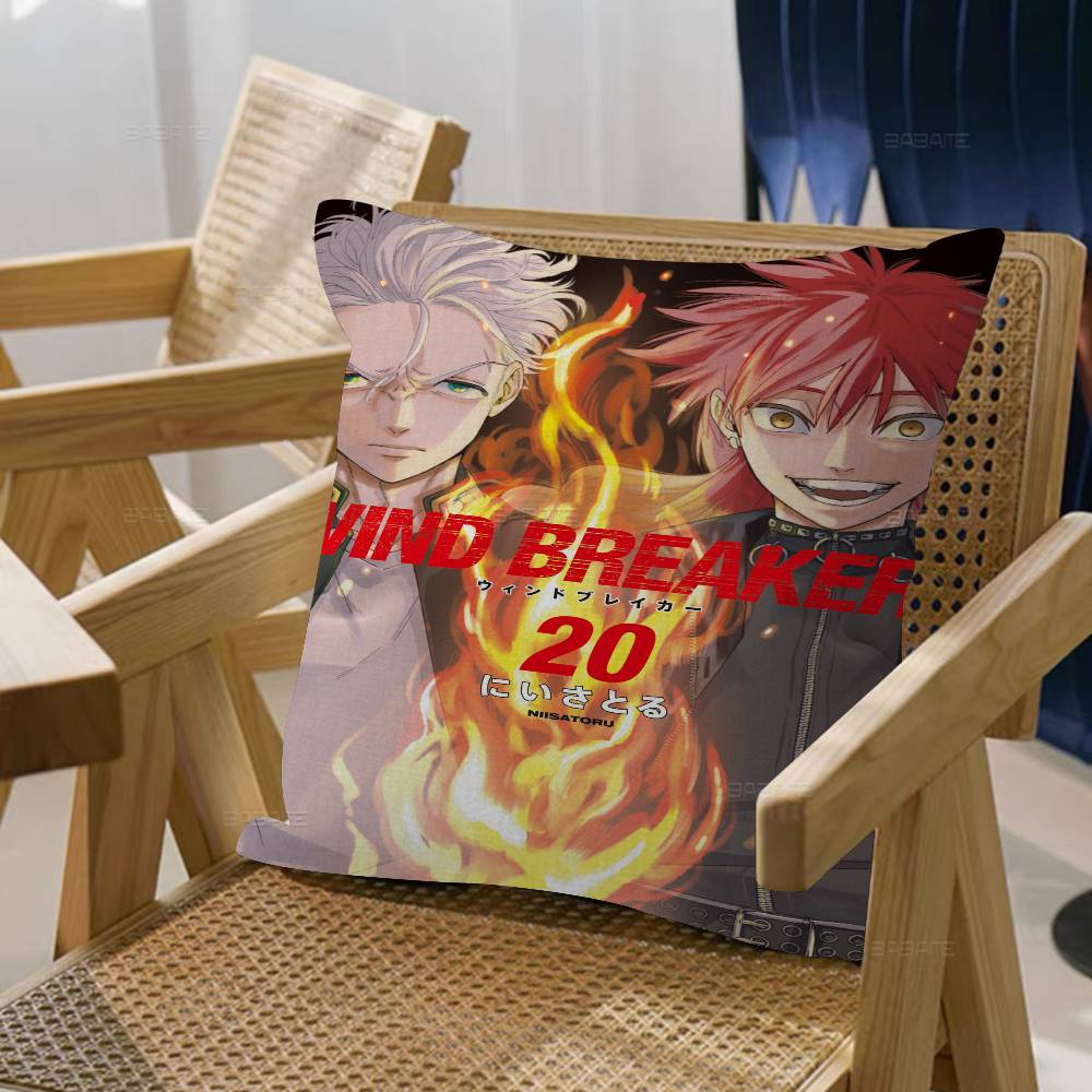 Japanese Anime Wind Breaker Cushion Cover Pillow Cover Decor Pillowcase Printed Cushion Case For Couch
