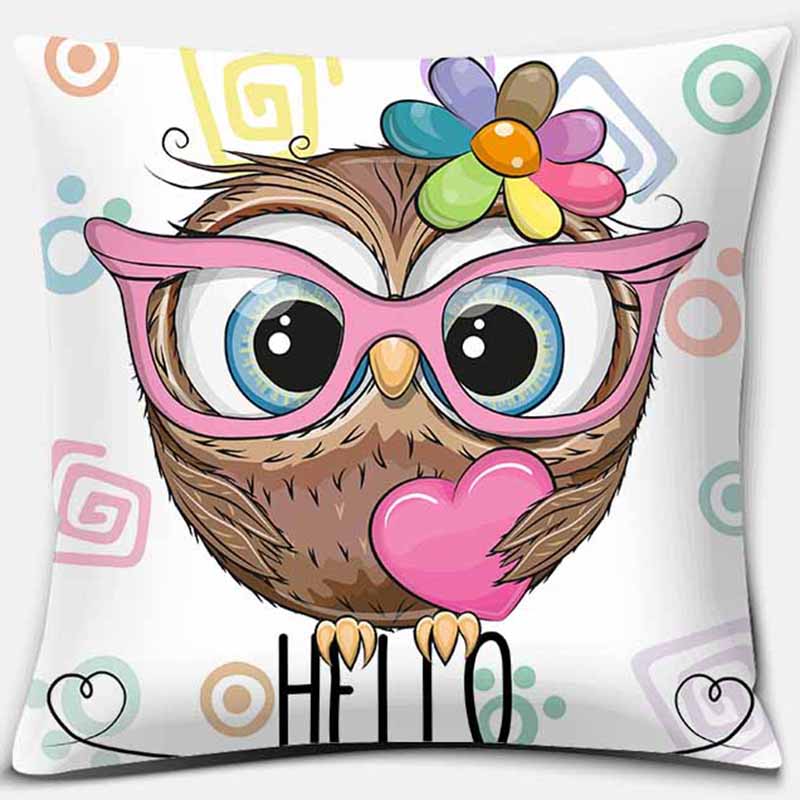 Мультяшный принт единорога квадратная наволочка спальня гостиная автомобиль диван наволочка 45x45см 16x16Inch