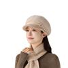 New Rabbit Fur Hat for Ladies and Mothers Knitted Woolen Hat for Middle aged and Elderly People  Warm Plus Velvet Hat Grandma's Cold Proof Scarf