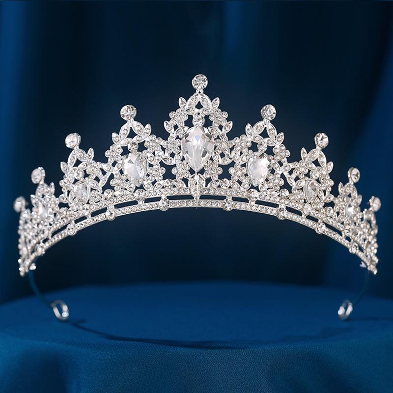 Bridal Crown Headgear Luxury Atmospheric Wedding Dress 18th Birthday Ceremony Children's Crystal Crown
