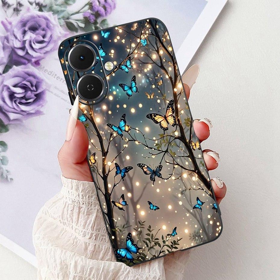Cute Painting Phone Case For Tecno Spark Go 2 2025 Soft Silicone TPU Back Cover For Tecno Spark Go2 KM4 Cases Bumpers