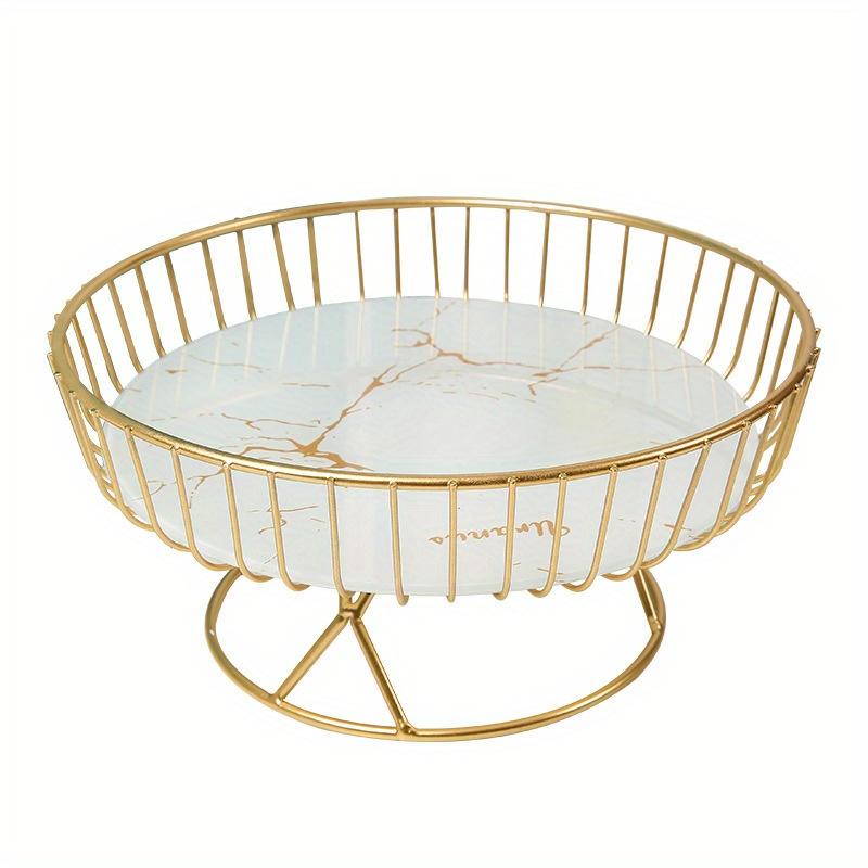 Light Luxury Fruit Plate, Creative Living Room Home Fruit Basket Afternoon Tea Candy Dessert Stand Snack Tray,Party Supplies