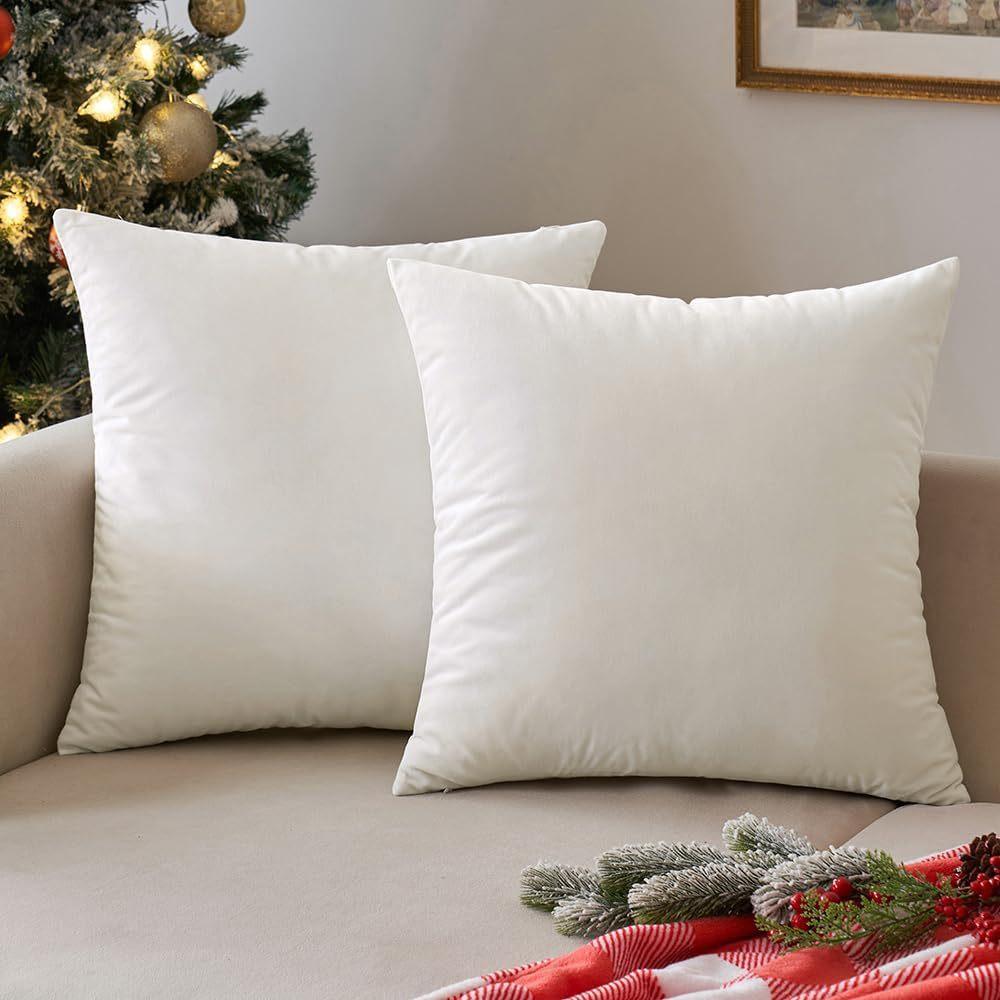 Velvet Solid Pillow Cover Removable Washable Sofa Cushion Case Soft Cozy Home Decor Elegant Comfortable Accent