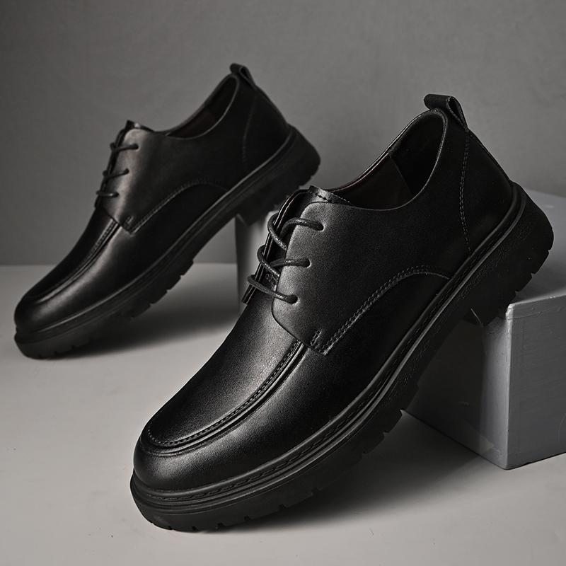 Leather Men Shoes Lace Up Oxfords High Quality Genuine Leather Men Flats Moccasins Business Dress Casual Men Work Shoes