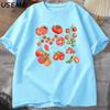 Fruit Tomato TShirt Cottagecore Clothing Vegan T Shirt Aesthetic Clothes Unisex Women Graphic T Shirts Summer Harajuku Cotton Tee