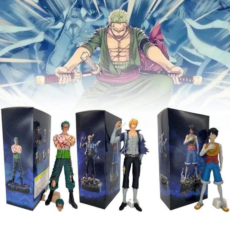 Piece Serious One Wound Luffy Sanji Zoro Toy Model Christmas Gift Desktop Decor