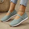 Spring/Summer 2025 New European and American Perforated Breathable One-foot Large-sized Women's Casual Sneaker Single Shoes36-43