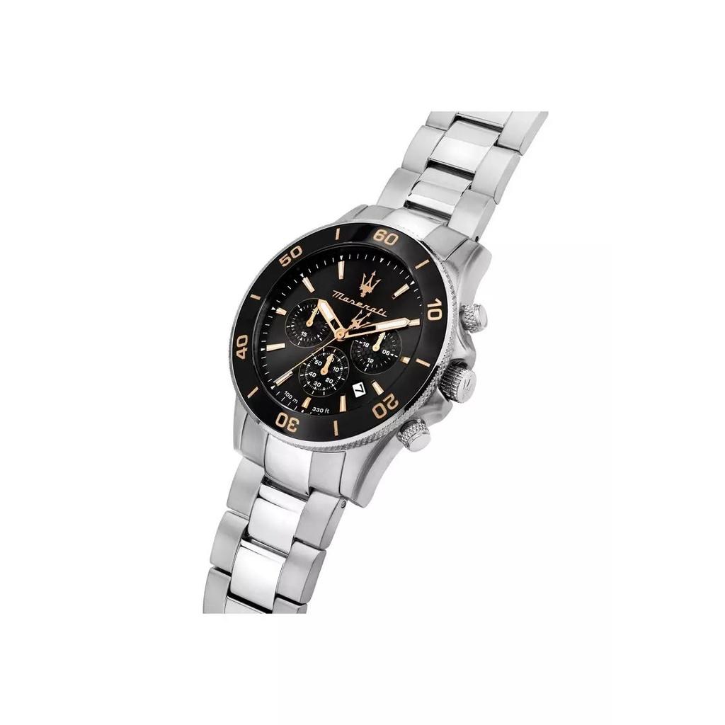 Maserati Competizione Chronograph Stainless Steel Black Dial Quartz R8873600001 100M Men's Watch With Extra Bracelet