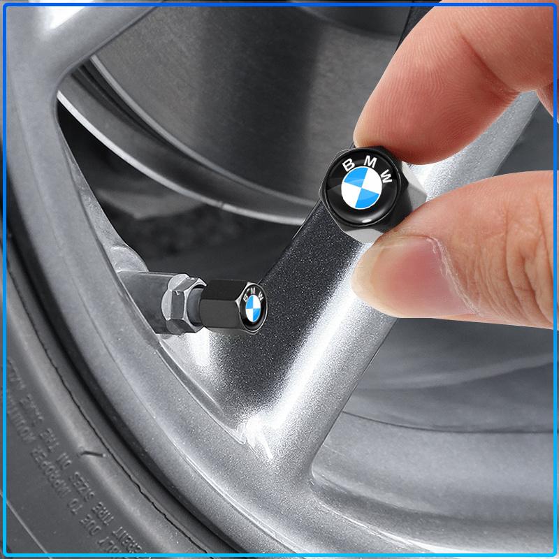 For BMW E34 E46 E39 E38 E90 E60 E36 F30 F30 F10 E92 E38 E91 G30 G38 M3 M5 Fashion Car Tire Valve Caps with Car Badge Keyring Keychain Set