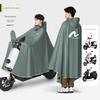 Electric Scooter Raincoat for Two People, Men and Women, Thickened and Enlarged, Long Full-Body Rain Poncho for Heavy Rain, Motorcycle Riding Rainwear