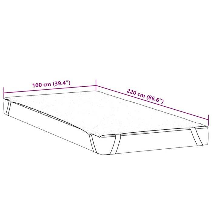 VidaXL Protège-matelas blanc 100x220 cm imperméable,drap de lit,literie,housse de drap-housse,drap-housse,housse de 4100176