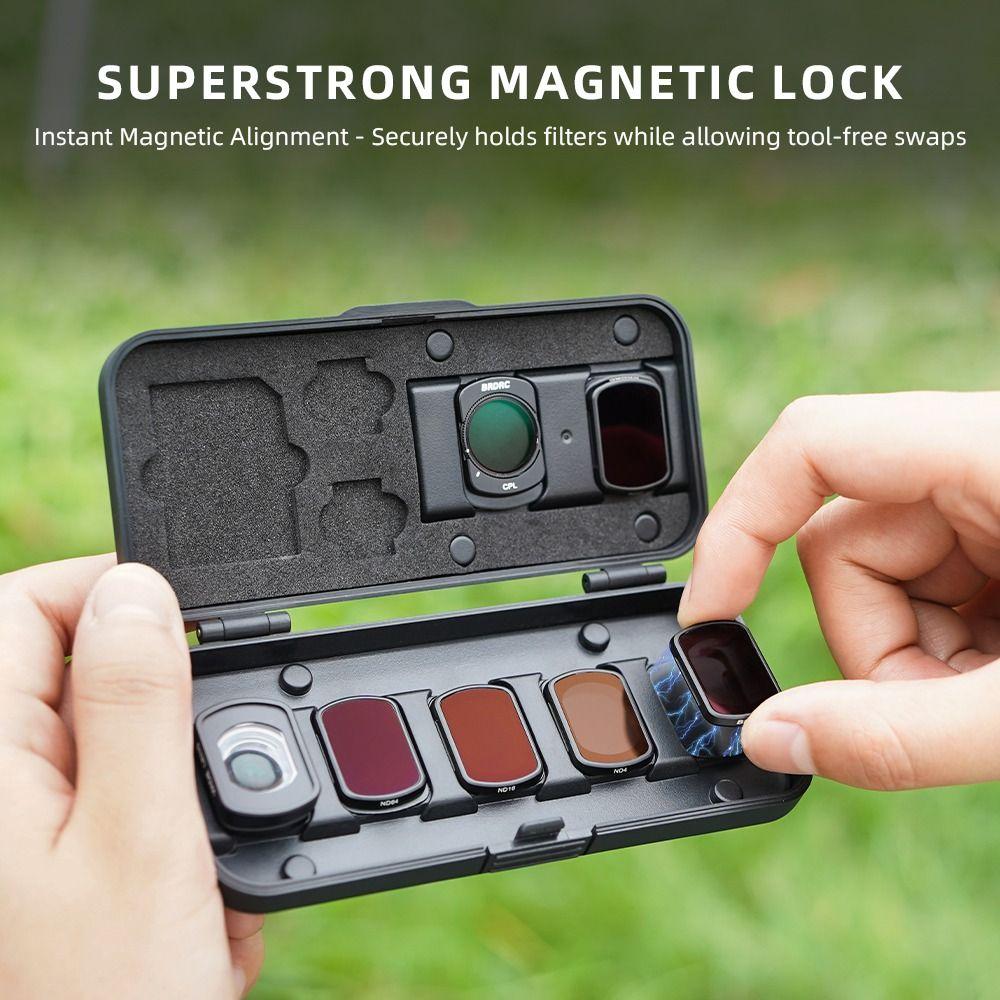 Protective Lens Filters Storage Box Mini Anti-scratch Filters Carrying Case Dustproof Portable for DJI Osmo Pocket 3