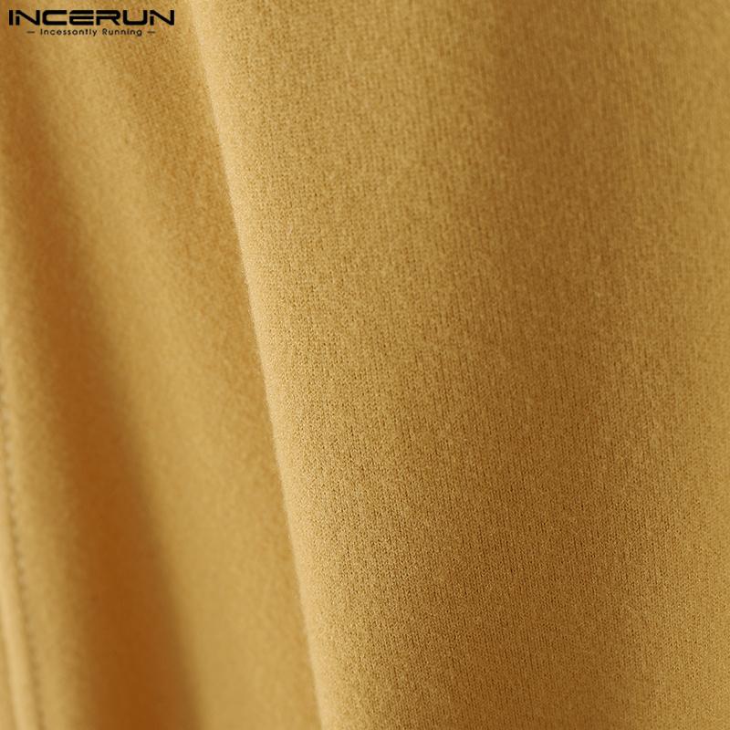 INCERUN Men High Neck Sleeveless Cutout Side Casual Loose Knitted Tank Tops