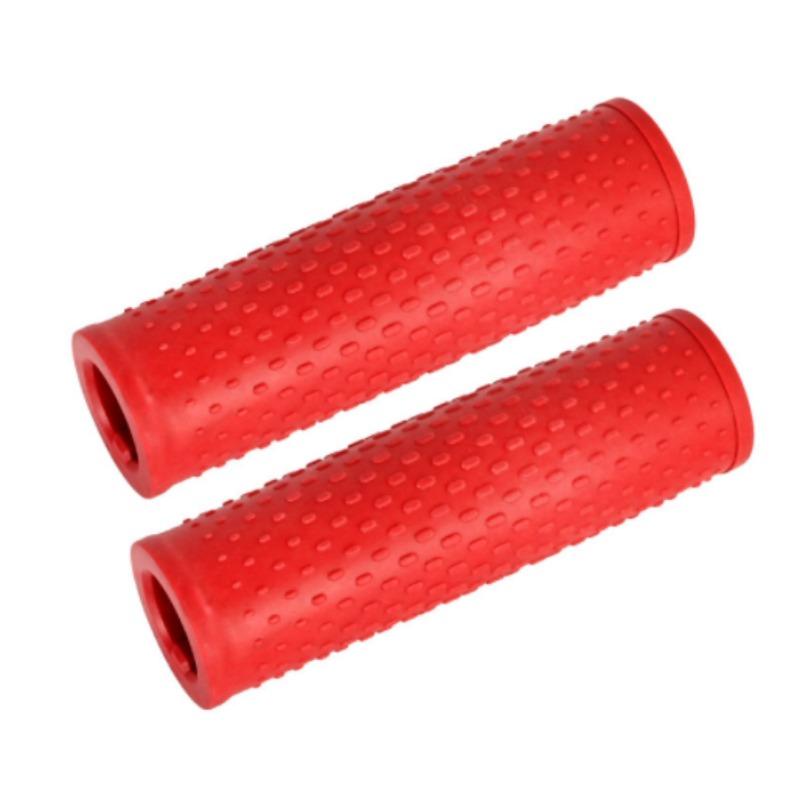 Rubber Handlebar Grip for Xiaomi M365/1s/ Electric Scooter Accessories Non-slip Black Skateboard Riding Parts Red 1 Pair
