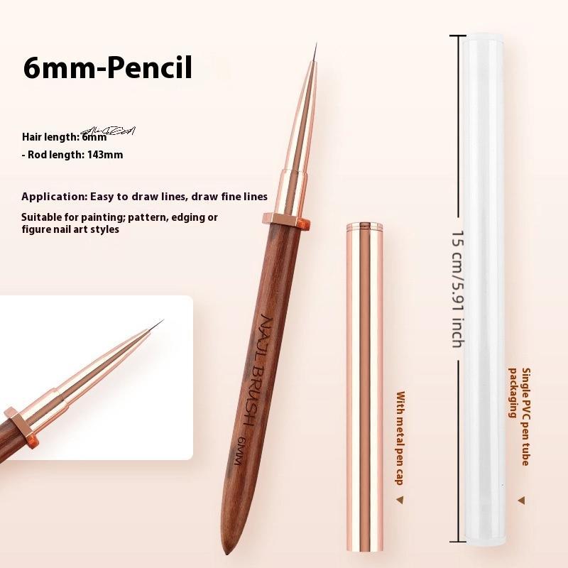 Sandelholz Nagellack Pinsel Ständer Design Malen Nageldesign Stift Detailpinsel Zeichenwerkzeug Maniküre Stift