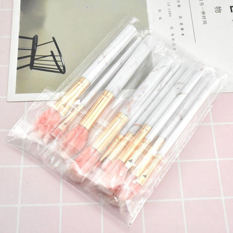 

10 шт., набор кистей для макияжа, кисти для макияжа лица и глаз, женские аксессуары для инструментов для макияжа розовый