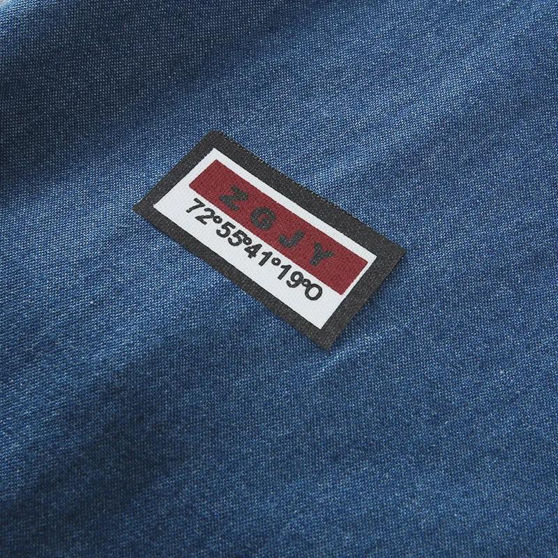 Men's Plus Size Summer Cotton Denim Short Sleeve Casual Lapel Shirt