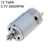 390 DC Motor 12 Teeth 3.7V 3500RPM High Speed Large Torque Mini Motors for Electric Brush / Small Home Appliances