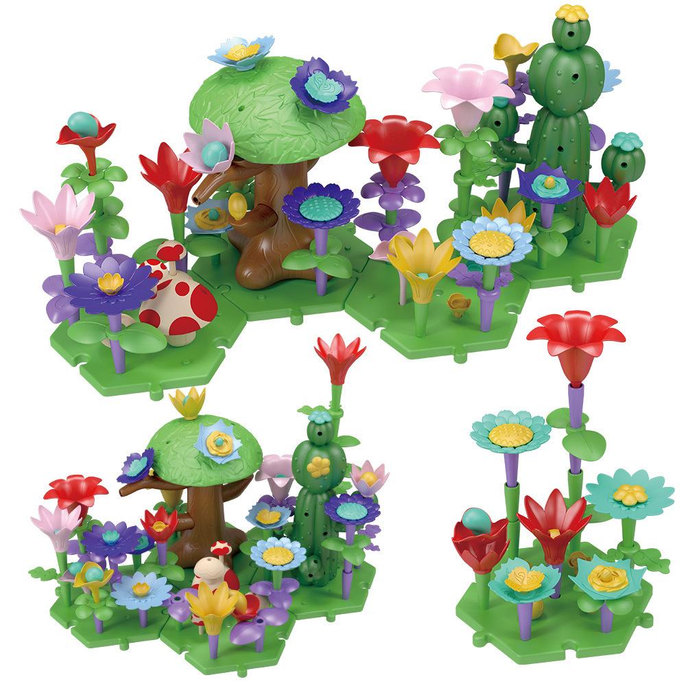 Kids Creative Building Block Flower Toy STEM Educational DIY Garden Playset