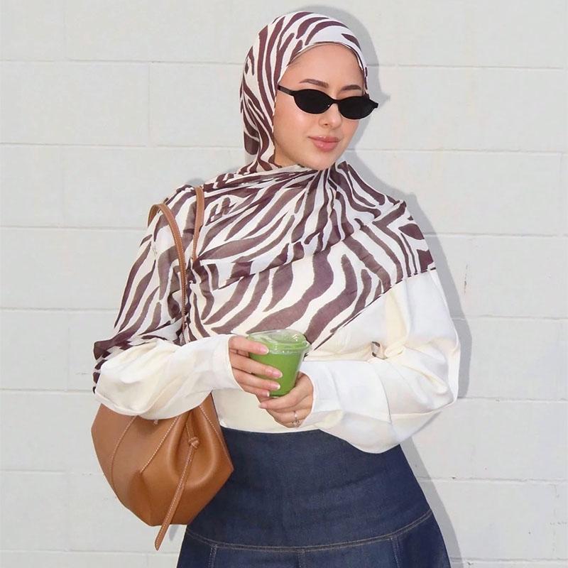 

Ramadan Muslim Hijabs Women Solid Stripe Scarves Shawl Luxury Eid Watercolour Hijab Wrap Islam Turban Female Party Headscarf