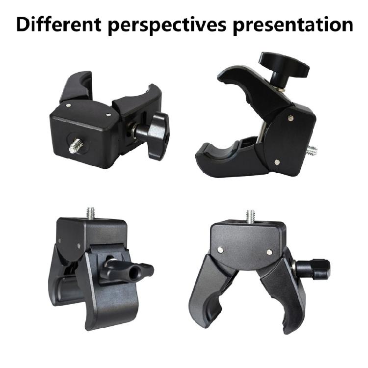 Super Clamp Mount Holder Adapter with 1/4Inch Thread for Monitor LED Flash Light Camera Tube Microphone Stand Bracket