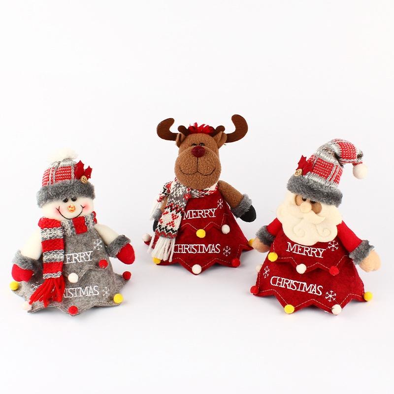 Personalisierte Cartoon Baum Alphabet Apfeltasche für Senioren Hirsch Plüsch Süßigkeitstasche Geschenktasche Weihnachtsdekorationen
