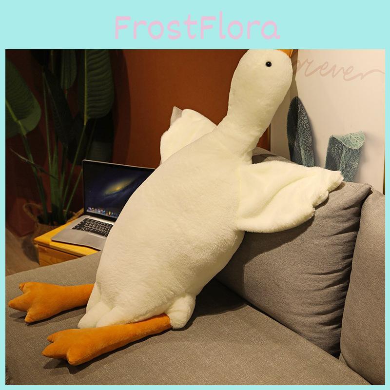 Huge 19.7/35.4/51.2in White Goose Plush Sleeping Toy Cushion For Kids