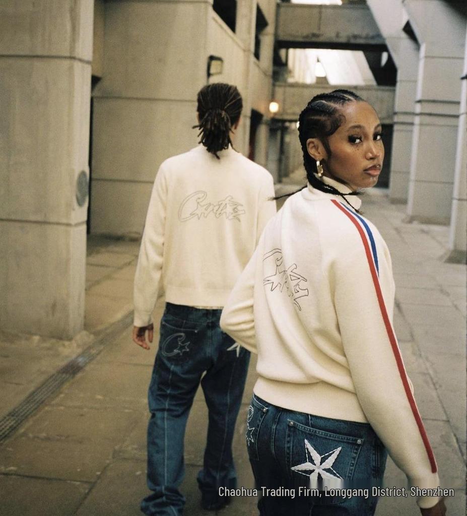 Corteiz Alcatraz Stand Collar Patchwork Jacket - Red/Blue