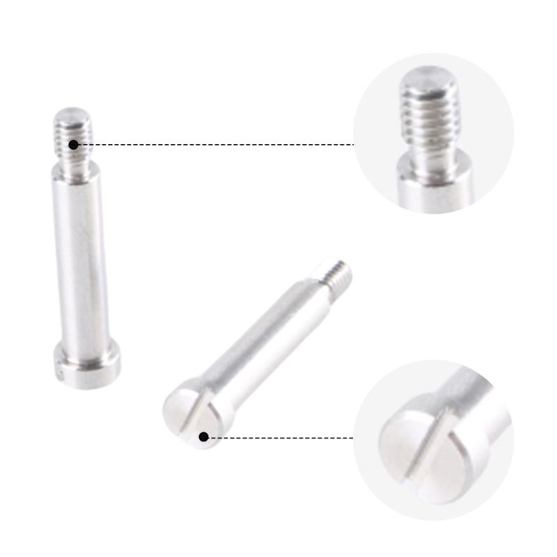2Pcs 4mm Center Shaft Screws Cartridges Phonograph Screws for Record Player Cartridge Fitting Stainless Steel