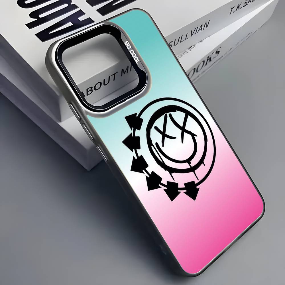 Band B-Blink-182 Phone Case For iPhone 16 15 14 13 12 11 Pro Max Grey Black Matte Laser Metallic Aurora Funda