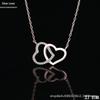 S925 Sterling Silver Double Heart Clavicle Chain Necklace for Women - Korean Style