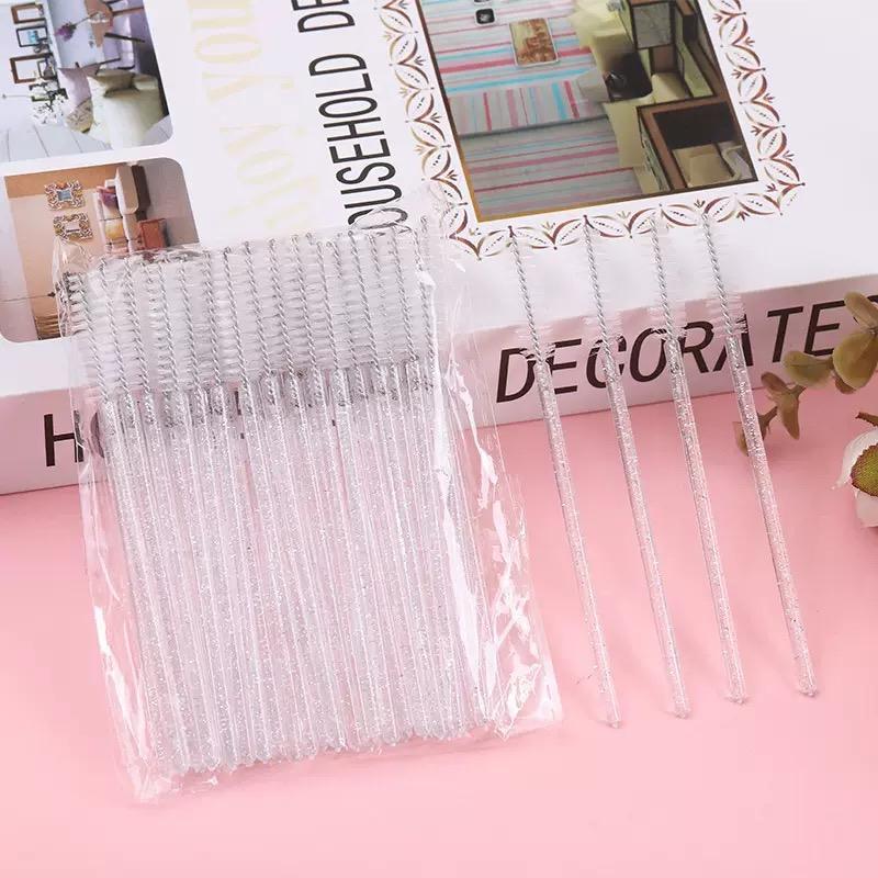 Portable Micro Nylon Eyelash Mascara Wand Lash Spoolies Brush Cosmetic Tools for Eye &  Makeup Minimum Order 50pcs
