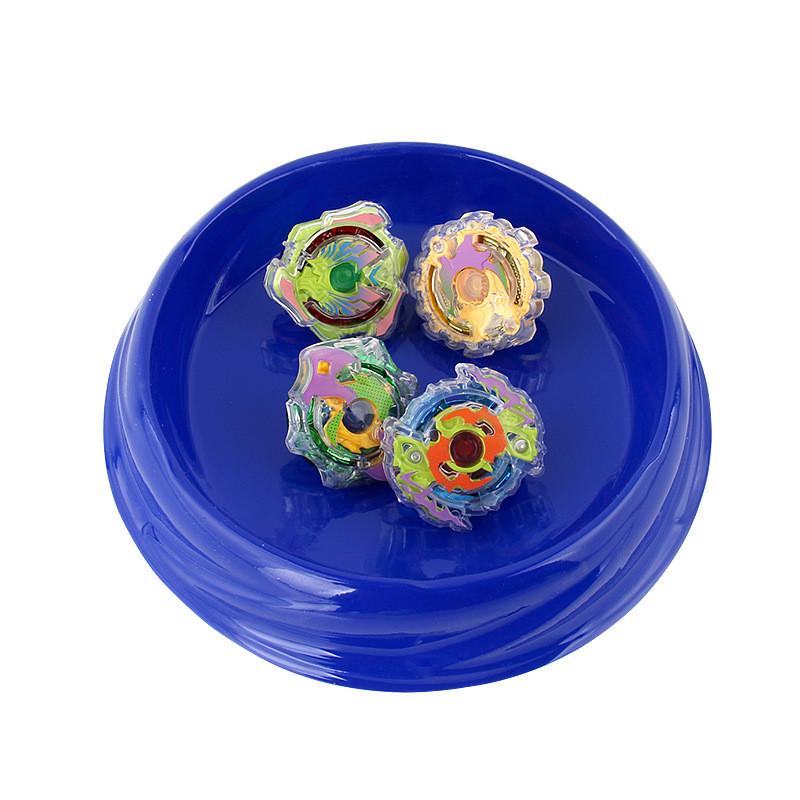 Exciting Colorful Top Battle Set Durable Plastic Spinning Tops With Handle Arena
