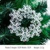 Transparent Acrylic Christmas Tree Ornaments: Elk & Snowflake Decorations