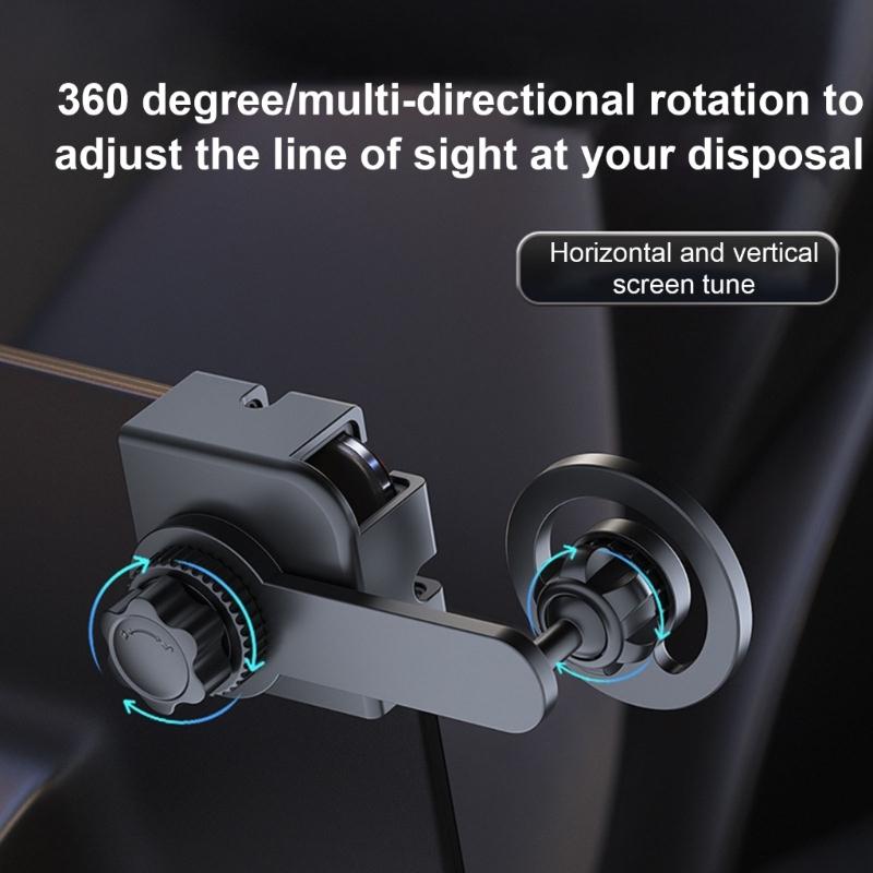 Adjustable Vehicle Cell Holder with Strong Magnetic Grip & 360 Degree Rotation Dashboard Smartphone Brackets for Screens