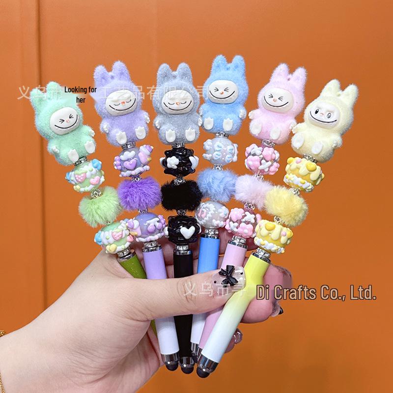 DIY Bead Pen: Cute Handmade Touchscreen Gel Pen Doll - Ideal Student Gift