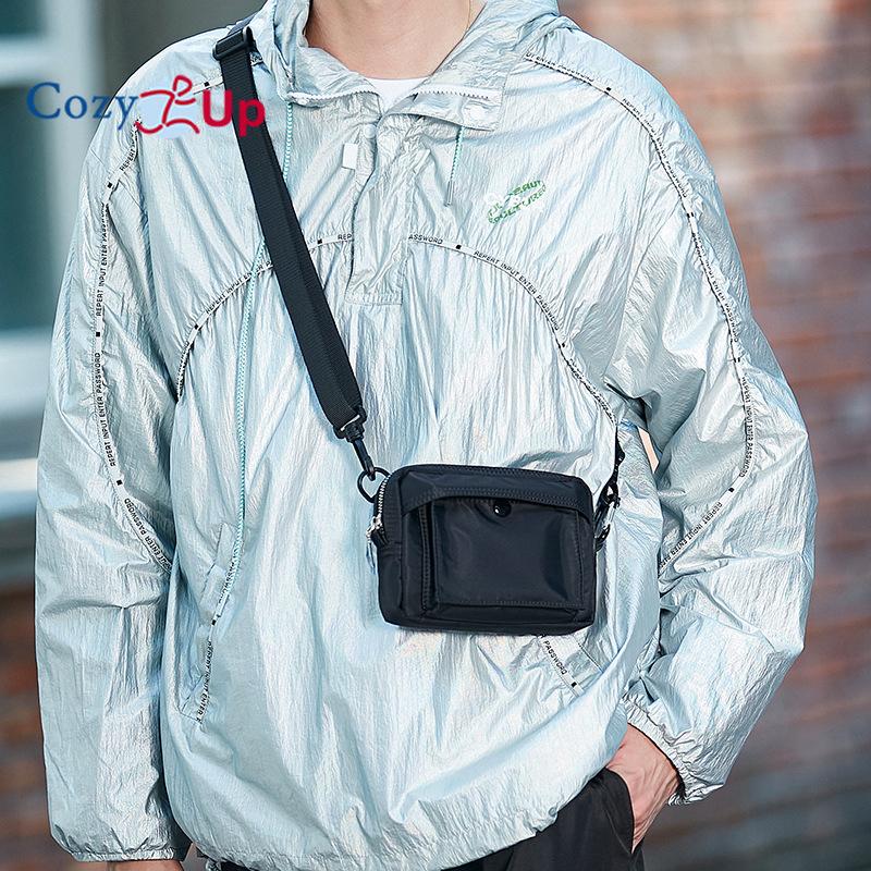 

Мужская простая и модная сумка через плечо, портативная маленькая сумка 16cm * 2cm * 10.5cm чёрный