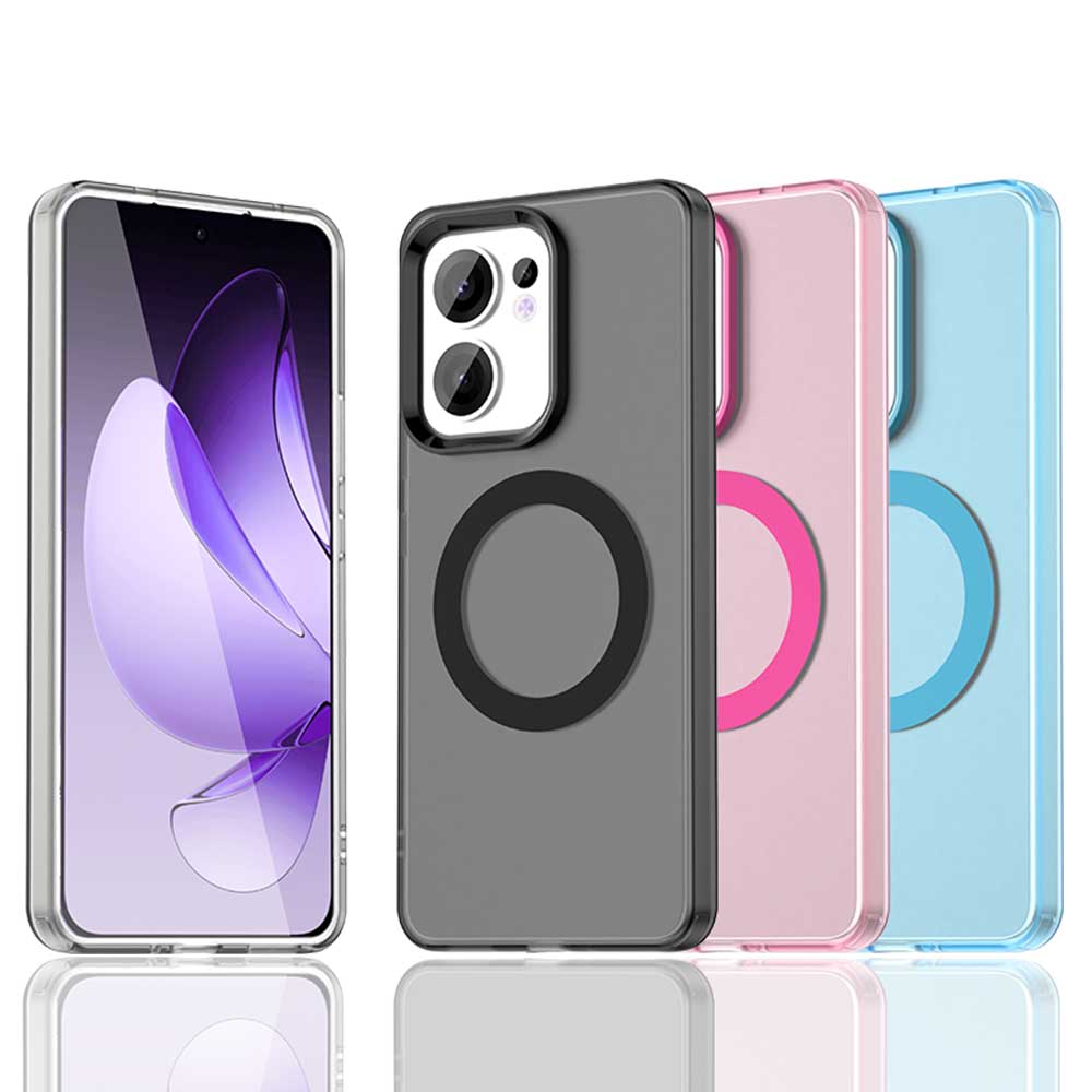 Magnetic Wireless Charging Case For OPPO Reno 13F 13FS 13 Pro  Reno13 F FS 5G Cover Candy Colors Transparent Back Shell