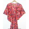 Rochie de dormit din bumbac de vară pentru femei, cu imprimeu floral, rochie lungă, caftan, etnică, piersică CKFTN-SCRN-FULL-BUYIT-065