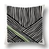 Nordic Abstract Green Geometric Pillowcase Flower Print Home Petal Velvet Pillow Cushion Cover